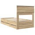 vidaXL Rám postele Sonoma dub 75 x 190 cm Inžinierske drevo