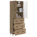 vidaXL Sada skríň 2 ks 66 x 34,5 x 90 cm Kompozitné drevo Dub artisan