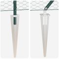 vidaXL Hexagonálny plot s stĺpom 10 x 0,4 m PVC potiahnutá oceľ Zelená