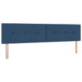 vidaXL Ottoman posteľ s matracom a LED Modrá 200 x 200 cm Látka