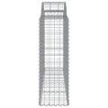 vidaXL Oblúkové gabionové koše 9 ks 200x50x120/140 cm pozink. železo