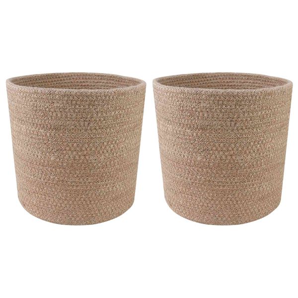 vidaXL Súprava kvetináčov 2 pcs Prírodná Ø 21 x 21 cm 100% Tossa juta