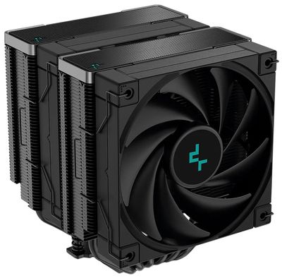 DEEPCOOL chladič AK620 Zero Dark / 2x120mm fan / 6x heatpipes / pre Intel i AMD/ kompletný čierny Chladic, pre CPU, pre Intel i AMD, socket 1700, 1200, 115x, 2011(-3), 2066, AM5, AM4, 260W TDP, 2x 120mm ventilátor, 6 heatpipe,