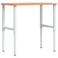 vidaXL Pracovný stôl bledohnedý 100x60x(71,5-98)cm buk. masív obdĺžnik