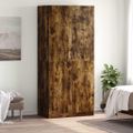 vidaXL Šatník dymový dub 90x52x200 cm spracované drevo