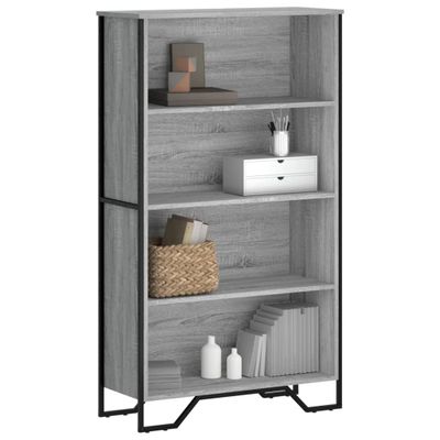 vidaXL Knižnica sivý dub sonoma 80x31x137,5 cm kompozitné drevo