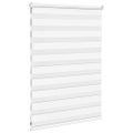 vidaXL Zebra roleta biela 110x100 cm šírka látky 105,9cm polyester