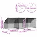 vidaXL Klietka pre sliepky 3 ks Strieborná 600 x 200 x 200 cm
