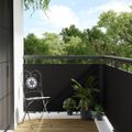 vidaXL Balkónová zástena čierna 500x90 cm polyratan
