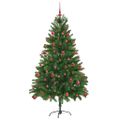 vidaXL Vianočný stromček Zelená 180 cm PE