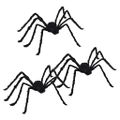 vidaXL Halloween pavúk dekorácia 3 ks Čierna 150 cm Polyester a oceľ