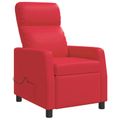 vidaXL Masážne relaxačné kreslo Červená Umelá koža