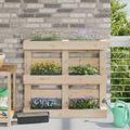 vidaXL Kvetinové boxy pre euro palety 24 ks Sivá 36 x 13,5 x 9,5 cm