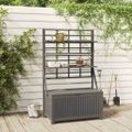 vidaXL Úložný box s mriežkou sivý 99x50x160 cm akáciový masív