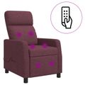 vidaXL Masážne relaxačné kreslo Fialová Látka