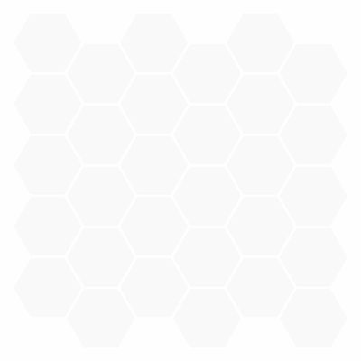 vidaXL Hexagónová dlažba 50 pcs Biela 30 x 30 cm Polyuretán a PET