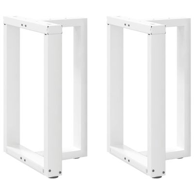 vidaXL Nohy k jedálenskému stolu v tvare T, 2 ks, biele, 50x35x(72-73) cm, oceľové