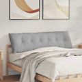 vidaXL Poduška na chrbát Oblá šedá 160 x 19 x 50 cm látka