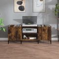 vidaXL Skrinka na platne dymový dub 121x38x48 cm kompozitné drevo