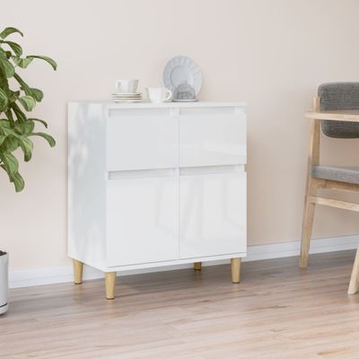 vidaXL Komoda vysoký lesk biela 60x35x70 cm spracované drevo