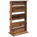 vidaXL Regál na časopisy Staré drevo 70 x 41 x 126 cm Kompozitné drevo