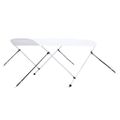 vidaXL Strieška Bimini s 2 oblúkmi biela 150x120x110 cm