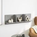 vidaXL Nástenná skrinka 100x16,5x30 cm betónová sivá kompozitné drevo