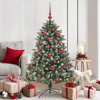 vidaXL Umelý vianočný stromček Zelená 150 cm PVC, plast a oceľ