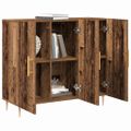 vidaXL Servírovacia skriňa Staré drevo 90 x 34 x 80 cm