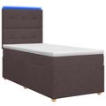 vidaXL Posteľ boxspring s matracom Tmavohnedá 80 x 200 cm Látka