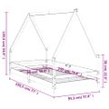 vidaXL Rám detskej postele biely 90x190 cm masívna borovica
