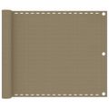 vidaXL Balkónová markíza sivohnedá 75x500 cm HDPE