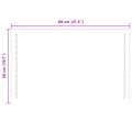 vidaXL Zrkadlo do kúpeľne s LED Priehľadná 80 x 50 cm tvrdené sklo