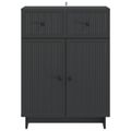 vidaXL Servírovacia skriňa Čierna 66 x 34,5 x 90 cm Kompozitné drevo