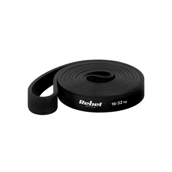 Latexová posilovací guma REBEL RBA-3000-3 Power Band PL-3 16-32 kg Černá