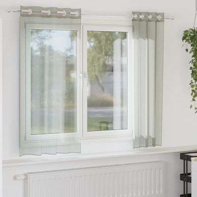 vidaXL Voálové závesy s priechodkami 2 ks svetlosivé 140x175 cm