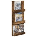 vidaXL Regál na časopisy Dymová dub 43 x 11 x 102 cm Kompozitné drevo