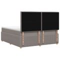 vidaXL Posteľ boxspring s matracom Sivohnedá 140 x 190 cm Látka