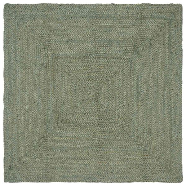 vidaXL Kusové koberce Obdĺžnikový Olivovo zelená 120 x 120 cm Juta