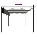 vidaXL Pergola so zaťahovacou strechou antracitová 395x292x230 cm