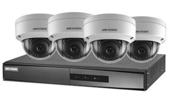 Hikvision Sada 4 Dome 2Mpix kamier a NVR s podporou POE