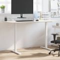 vidaXL Rám stola na státie biely (94-135)x60x(70-114) cm oceľ