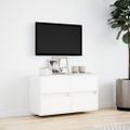 vidaXL TV nástenná skrinka s LED svetlami biela 80x31x45 cm