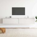 vidaXL Nástenné skrinky 2 ks biele 100x30x35 cm masívna borovica