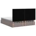 vidaXL Ottoman posteľ s matracom a LED Sivohnedá 160 x 200 cm Látka