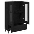 vidaXL Highboard Čierny dub 69,5 x 31 x 115 cm Kompozitné drevo