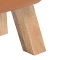 vidaXL lavička 110 x 30 x 45 cm Skutočná koža Hnedá