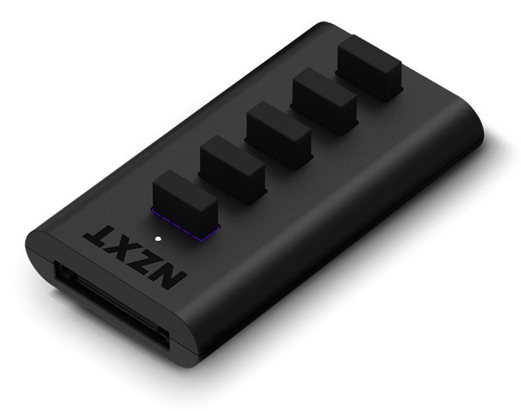 NZXT AC-IUSBH-M3 USB Expansion rozšiřující karta 4x USB 2.0 interní, 1x USB 2.0 externí, uzavřené magnetické tělo USB Hub, interní, 4x USB 2.0 výstup, 1x USB 2.0 vstup, 1x SATA, uzavrené magnetické telo, cerný