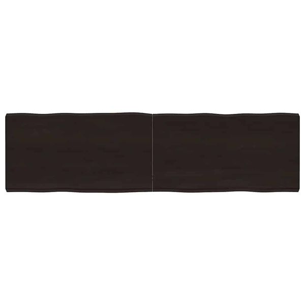vidaXL Stolová doska tmavohnedá 180x50x(2-6)cm ošetrený masív hrany