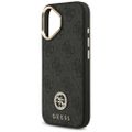 Puzdro Guess 4G Strass Logo & Big Strap Metal Buttons MagSafe pre iPhone 17 čierna